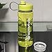 Bouteille d'eau de nutrition de 1 000 ml - 24 Fit - Bouteille de sport en plastique - Vert - 1 000 ml