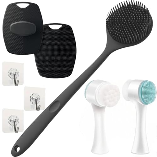 Image of Snika Silicon Brush Combo (l brush+white brush+black scrubber B Free hook)