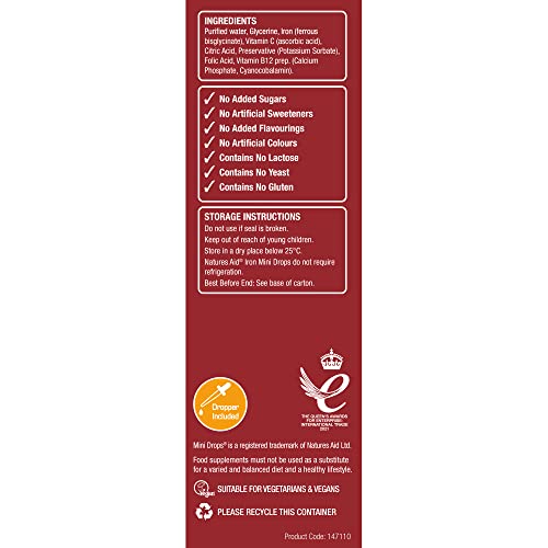 Natures Aid Mini Drops Iron 1.69 Fl Oz #TOP6