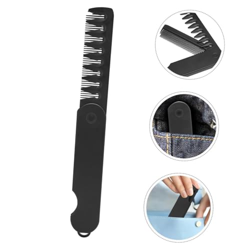 Peine plegable portátil 2 en 1 para hombre miniatura 7