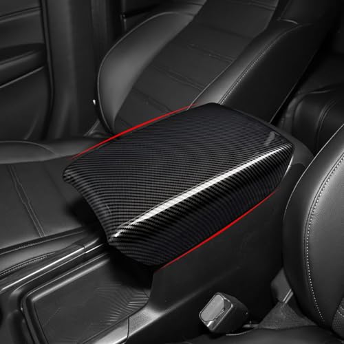 Image of Car Armrest Box Cover Decals for 2017-2022 Honda CR-V Accessories ABS Carbon Fiber for Honda CRV Interior Stickers
