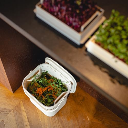 Urbalive Design Biomülleimer Küche 8L mit herausnehmbarem Sieb - Komposteimer Küche mit Deckel - Kleiner Mülleimer für alltäglichen Biomüll - Spülmaschinenfest, mit Kaffeesatz-Beimischung hergestellt – Bild 8