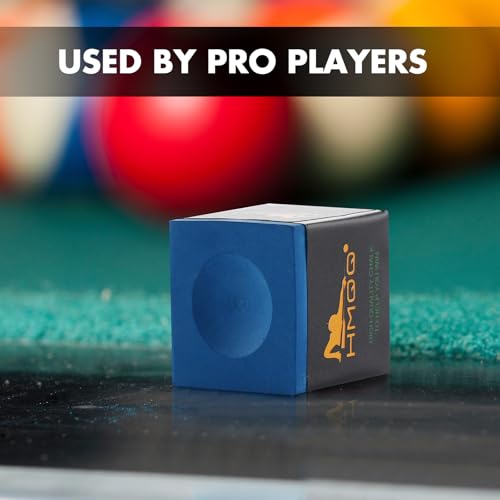 HMQQ Nano Technology Pool Cue Chalk – Professional Billiard Chalk for Tournaments, High Performance, Low Deflection, Durable, Reduces Miscues,2 Pack(2 Boxes, 4 Cubes Total)