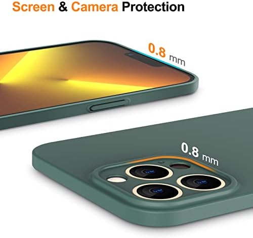 JETech Upgraded Slim (0.85 mm Thin) Case for iPhone 13 Pro Max 6.7-Inch, Camera Lens Cover Full Protection, Ultra Thin Lightweight Matte Hard PC, Support Wireless Charging (Midnight Green)