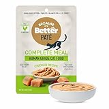 Because It's Better Pate Complete Meal, Chicken Recipe, 2.6 oz Pouches, Wet Cat Food,...