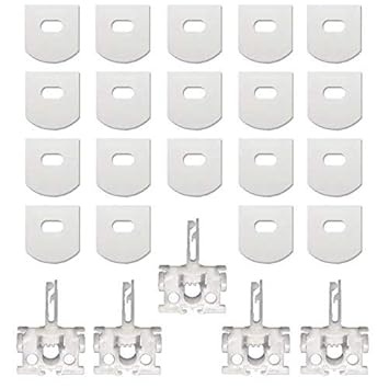 10 Sets of Vertical Blind Repair Tabs/Vertical Blind Tabs - 20 Total Tabs and 5 PCS Vertical Blind Repair Carrier Plus Stem Repair Instructions (Vertical Blinds Repair Kit)