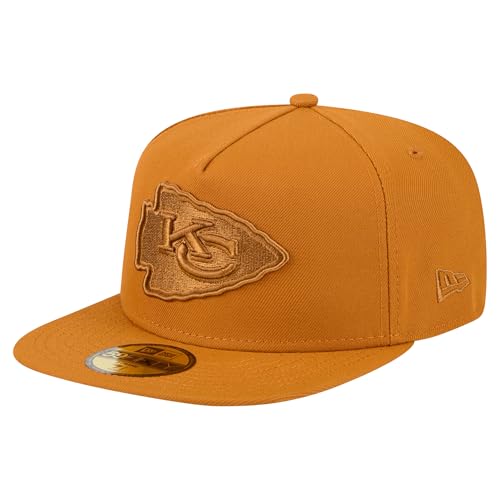 New Era Men's Brown Kansas City Chiefs Color Pack A-Frame 59FIFTY Fitted Hat