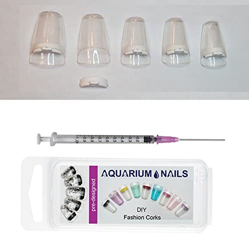 Aquarium Nails (Clear Nail with White Cork)