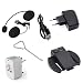 2x Sets 1200M 6 Riders Interphone Bluetooth Casco de Motocicleta Auriculares Intercomunicadores