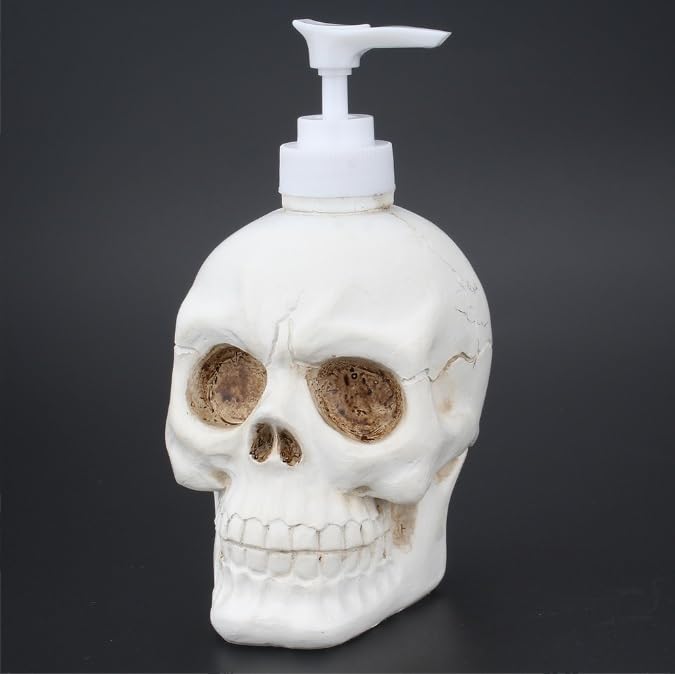 MRKU Lotion-Seifenspender, personalisierter Totenkopf-Seifenspender, Shampoo- und Duschgel-Spenderflasche zum Drücken, für den Seifenspender im Badezimmer zu Hause, in der Küche