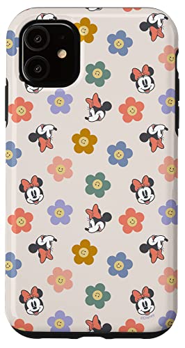 Coque iPhone 11 Disney Minnie Mouse fleurs de printemps