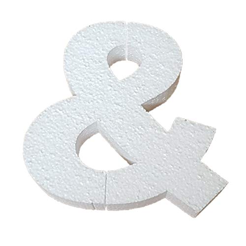 DecoPorex - Symbole & en polystyrène expansé de 14 cm de Hauteur.