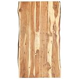 Dessus de table Bois d acacia massif 118x(50 60)x3,8 cm