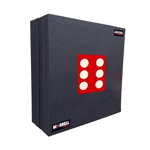 Morrell Targets Center Punch 35 Inch Foam Frame with High Roller Insert, Layered Archery Block for Compound Bows and Crossbows, Black/Red