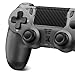 Glitfix Mando inalámbrico para PS4, mando de juego compatible con PS4/Pro/Slim/PC Gamepad con Turbo/Botón Atrás/Doble vibración/Sensor giroscópico axial/Panel táctil (GRAY)