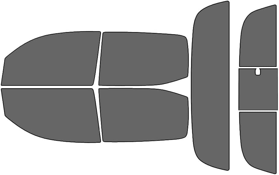 Rvinyl Window Tint Kit Compatible with Toyota Tacoma 2016-2023 4 Door Double Cab - Black 35% - Single Ply No Bubble Film - Do it Yourself Vehicle Complete Precut Kit