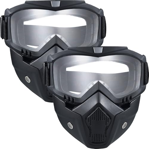 2 Pack Airsoft Full Face Mask with Detachable Goggles