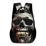VFKLT Mochila de caveira assustadora assustadora para mulheres, homens, leve, para laptop, bolsa de viagem, casual, mochila para o dia