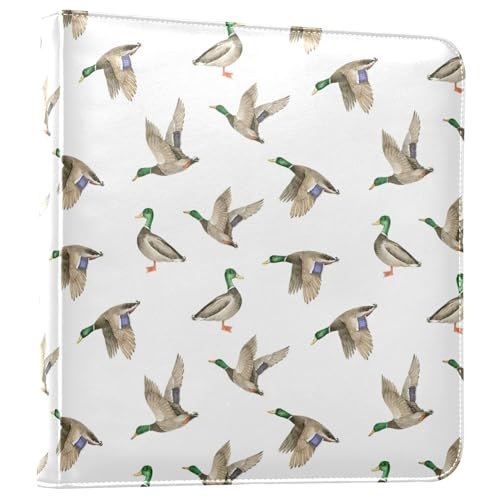 Álbum de fotos, libro de fotos para fotos, páginas autoadhesivas, álbum de fotos, álbum de fotos, álbum de fotos de 6 x 8 pulgadas, pájaros, patos salvajes, drake sobre fondo blanco