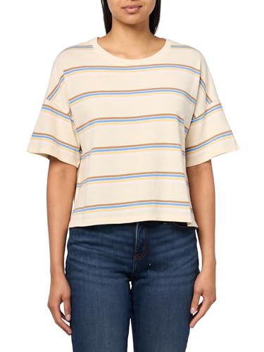 T-Shirt rayé à Manches Courtes pour un Style Casual Chic en Terrasse