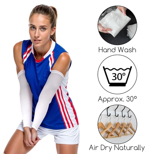 Neyauo 6 Paar Kinder Armsleeve UV Schutz Armlinge Sport Arm Sleeves Gaming Elastische Armstulpen für Jungen Mädchen Volleyball Basketball Armschoner(Schwarz, Weiß)