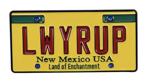 Image of LWYRUP Lawyer Up Car License Plate Better Call Saul Goodman Breaking Bad TV Show New Mexico Land of Enchantment 1.2 inch Enamel Pin Badge