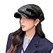 Eilova Orityle Women Beret Hat PU Leather Cap French Style Beanie Adjustable Fashion 8 Panel Newsboy Winter Hat