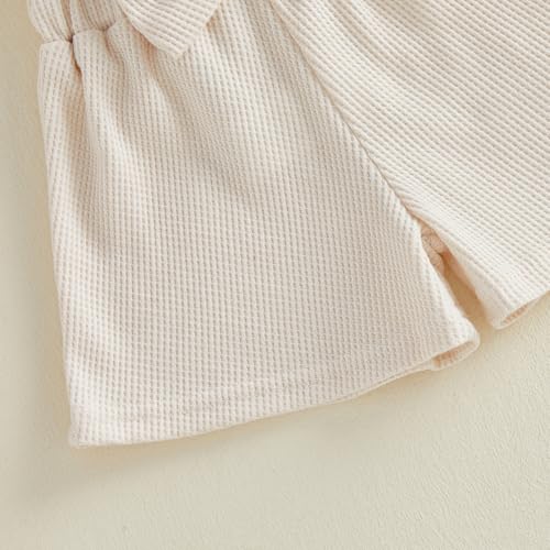 Image of Little Toddler Kids Girl Clothes Set 1-8 Years Summer Outfits Solid Color Tank Tops & Shorts
