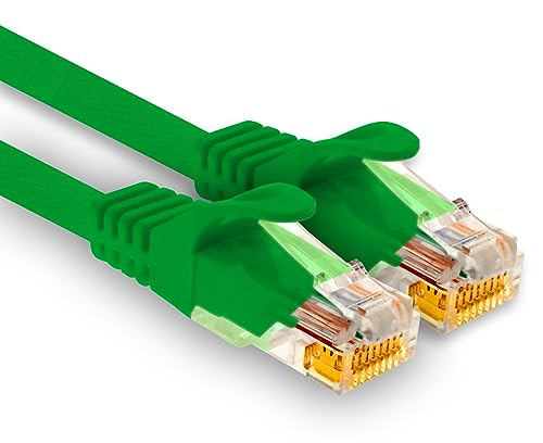 1aTTack.de - 1 X 20m Cat7 Netzwerkkabel, Cat.7 Ethernet, Lan & Cat 7 Patchkabel f&uuml;r maximale Internet Geschwindigkeit & verbindet alle Ger&auml;te mit RJ 45 Buchse Gr&uuml;n