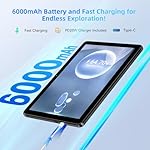 2024 New Tablet 10 inch Android 14 Tablets, 10(4+6)GB RAM+128GB ROM+1TB Expand, Octa-Core 2.0GHz, 1280 * 800 IPS Incell Display, 6000mAh, 5MP+8MP Camera, 5G+2.4G Wi-Fi/Bluetooth 5.4, Widevine L1 - Image 5