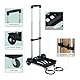 Relaxdays Transportwagen, klappbar, Teleskopgriff, 2 Lenkrollen, Spanngurte, bis 25 kg, kleine Transportkarre, schwarz