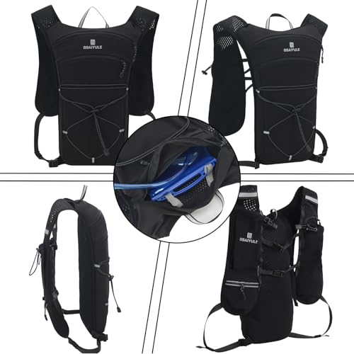 BBAIYULE® Running Vest Backpack phone holder,Hydration Backpack Pack 5L for Women and Men Marathon Trail Race Jogging Cycling Hiking with Hydration Pack - Image 4