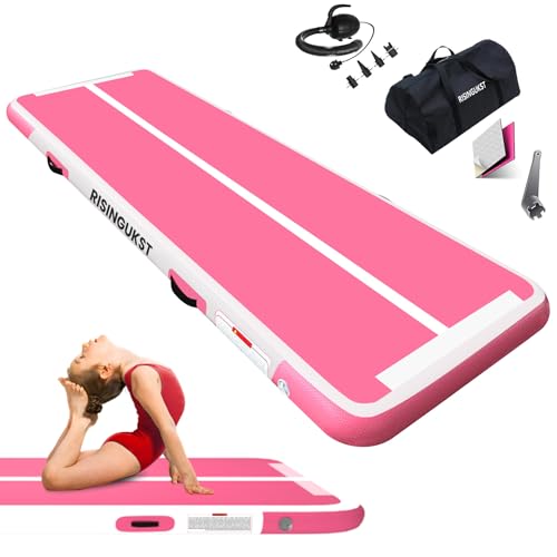 RISINGUKST Air Met Track - Colchoneta de gimnasia artística 2m/3m/4m/5m/6m Colchoneta inflable para gimnasia 10/15/20cm deportiva con bomba para ejercicio/yoga/gimnasio