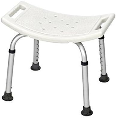 Healthline Trading Bath Bench Adjustable Height, Lightweight Shower Bench With Non-Slip Seat, White