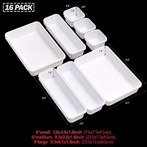 Rangement de tiroirs emboîtables en plastique pour coiffeuse et bureau - 3