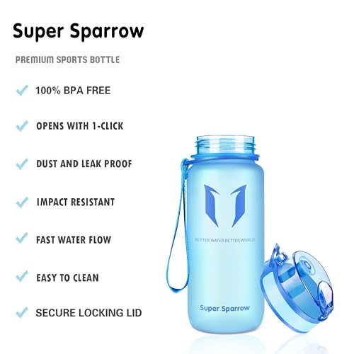Super Sparrow Sports Water Bottle, 350ml, Non-Toxic BPA Free & Eco-Friendly Tritan Co-Polyester Plastic, for Running Gym - Image 2