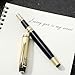 Andibro Metal Fountain Pens, With 10 Black Ink 2.6mm Cartridges, 0.5mm Luxury Fine Point Fountain Pen Business Pen Smooth Writing Stainless Steel Pen Calligraphy Pen for Office School Supplies(Black)