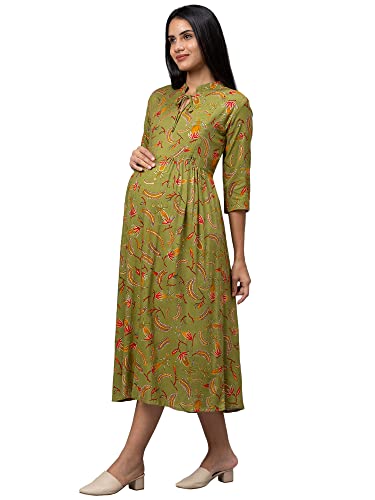 Image of AV2 Women's Rayon Relaxed Fit A Line Maternity Wear