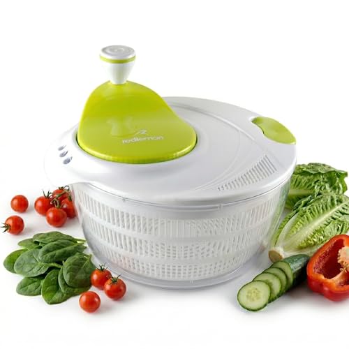 Redlemon Centrifugadora de Ensalada, Escurridora de Verdura y Secadora de Lechuga tipo Salad Spinner con Colador Integrado, Funcionamiento Giratorio...