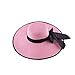 Produktbild Sonnenhut Strohhut Hut Damen Breite Krempe Panama Strohhut Damen Sonnenhut Outdoor-Reise Strandhut Frauen Krempe Band Hut-Pink_M_56-58Cm