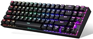 Redragon K599 Wired/Wireless Mechanical Gaming Keyboard 60% Compact Tenkeyless RGB Backlit Computer Keyboard for Windows PC Gamers (70 Key Red Switch – Black)