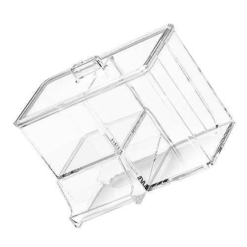 LIFKOME Caja De Almacenamiento Transparente Para Organizador De Maquillaje De Diseño Multicapa Prueba De Polvo Para Tocadores y Baños