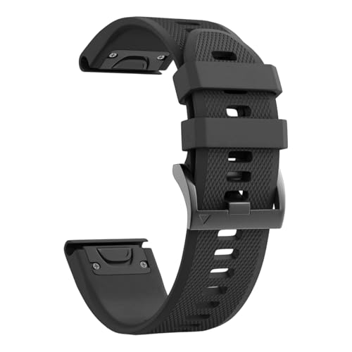 Straps for Garmin Fenix 5/Fenix 6/Fenix 7/8/Fenix E 22mm 26mm Quickfit Silicone Strap Compatible with Garmin Forerunner 935/945/965 (Black 26mm)