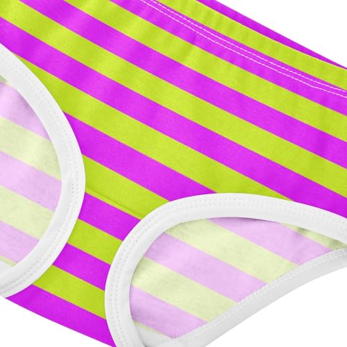 Green Hot Pink Stripe Toddler Girls's Underwear 2T4