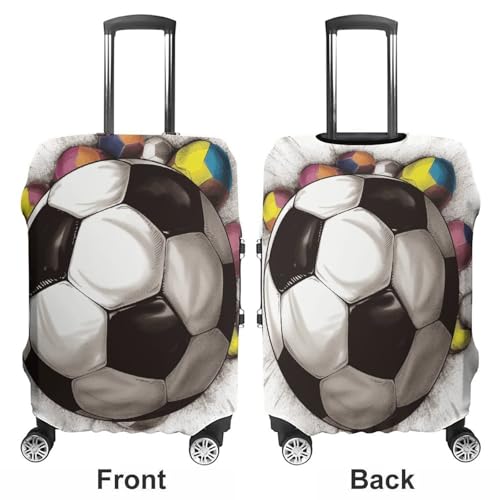 Soccer Drawing Luggage Cover Washable Elastic Suitcase Cover, Anti Scratch Personalized Suitcase Protectors, Fashion Baggage Covers For Travel3