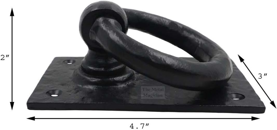 Condition photo showing New/Like New for the metal magician black antique cast iron door knocker – black 1