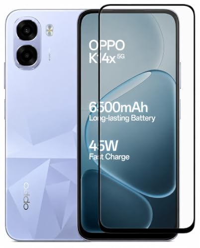 Image of Military-Grade Tempered Glass Screen Protector Compatible for Oppo K14X 5G with Edge-to-Edge Coverage and Easy Self Installation Kit (Oppo K14X 5G)