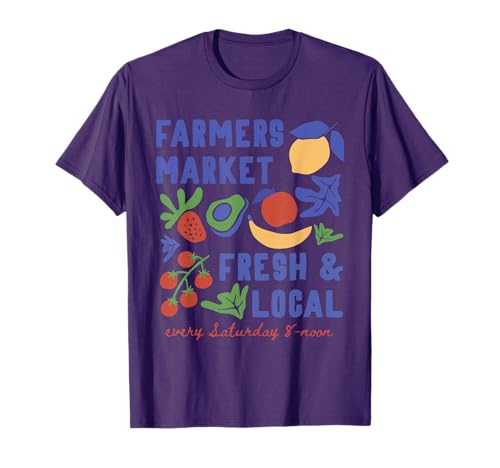Farmers Market Fruit Aesthetic Foodie Tomato Girl Summer T-Shirt