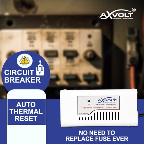 Image of 220v to 110v stepdown transformer voltage converter copper for US appliances upto 150 watt used in India white color