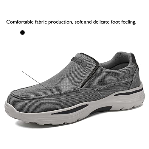 Mens Slip On Shoes Casual Canvas Loafers Lightweight Walking2